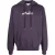 Gebroken witte verf Arrow-logo slim-fit aubergine paarse hoodie