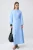 Trendyol Modest Dames Blauw Effen Maxi Lang Casual Skater Modest Jurken