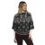 Gebreide poncho met sneeuwrand voor dames Admas