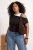 Trendyol Curve Dames Bruin Effen Mouwloos Getailleerd Grote maten Blouses