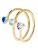 Victoria Hyde Ring ‘Estella’  saffier / aqua / goud / rosa