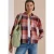Flanellen blouse met lange mouwen en ruitjespatroon