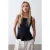 Aangesneden Mouwloze Crêpe Peplum Blouse