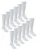 Sock Snob – 12 Paar Meisjes Bamboe Kniekousen, Lange Schoolkousen voor Kinderen – Wit