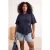 Trendyol Curve Dames Donkerblauw Effen Kort Regular fit Grote maten Blouses