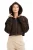 JUSTEVER Crop Hooded Zippered Kangaroo Pocket Raised Hoodie Bitter Coffee Women’s Sweatshirt – Lumen
