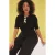 Trendyol Curve Dames Zwart Colorblock Kort Getailleerd Grote maten Blouses