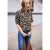 Overhemd met lange mouwen van corduroy met print