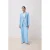 comma straight regular waist pantalon lichtblauw