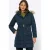 Wittchen dames gewatteerde jas met capuchon, marineblauw polyester