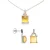 Orphelia Dames 925 Sterling Zilver Set: Ketting-Hanger + Oorbellen – Zilver SET-5982