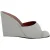 Amina Muaddi Lupita Wedge in wit nappaleer