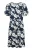 ICHI Jurk ‘IHLisa’  nachtblauw / wit
