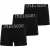 Lyle & Scott – Set van 3 boxershorts met satijnen tailleband in zwart