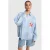 Alix the Label oversized blouse met krijtstreep – lichtblauw