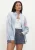Alix the Label oversized blouse met krijtstreep – lichtblauw
