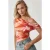 Abstracte Afdruk Asymmetrische Taillenkorte Top