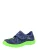 BECK Huisschoenen ‘T-Rex’  donkerblauw / neongroen / rood / wit
