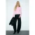 Blouse met slim fit en boothals