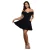 Dames mini-jurk Goddiva Diamante Heart Trim