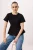 TRENDYOLMİLLA Dames Zwart Effen Kort Peplum Blouses