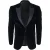 Heren zwart fluwelen diner smoking colbert blazer