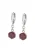 faina Oorbellen  donkerrood / zilver