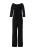 COMMA Jumpsuit  antraciet / zwart