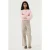 Garcia high waist wide leg jeans met panterprint ecru
