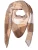 Seasons of April Sjaal ‘Greta’  lichtbeige / lichtblauw / bruin / cognac