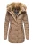 Marikoo dames winterjas met capuchon & imitatiebont voering