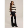 WE Fashion Blue Ridge flared jegging zwart