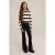 WE Fashion Blue Ridge flared jegging zwart