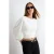 TRENDYOLMİLLA Dames Ecru Effen Lang Regular fit Sweatshirts