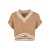 Urban Classics – Cropped Knit College Slipover Crop Sweater/Trui – L – Beige