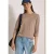 Shirt met 3/4-mouwen en ronde hals in effen kleur