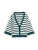 TOM TAILOR Gebreid vest  groen / wit