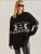 Bianco Lucci Oversized trui  zwart / wit