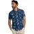 Blauwe geprint bloemen casual overhemd New Zealand