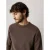 Mos Mosh 510100 591 mosmosh mmgabel crew neck sweat chocolate brown melange