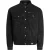 Guess Heren-truckerjack van effen denim met borstzak (Zwart)