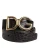 Dolce & Gabbana Zwarte Exotische Leren DG Logo Gesp Riem