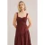 WE Fashion maxi jurk broderie donkerrood