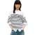 Tommy Jeans Dames/Dames Gestreept Sweatshirt met Geribbelde Ronde Hals (Antiek Wit)