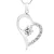 Hart hanger zirkonium zilver oxiden 925 wordt geleverd met ketting aangeboden