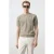 Mango Man regular gestreept T-shirt gebreid beige