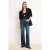 TRENDYOLMİLLA Dames Donkerblauw Effen Wijde pijp Hoge taille Jeans