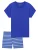 SCHIESSER Pyjama ‘Casual Essentials’  blauw / lichtblauw / donkerblauw