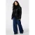 MS Mode Plus Size imitatieleren jas – zwart