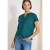 Cecil Dames Blouse met korte mouwen en gespleten hals in Groen